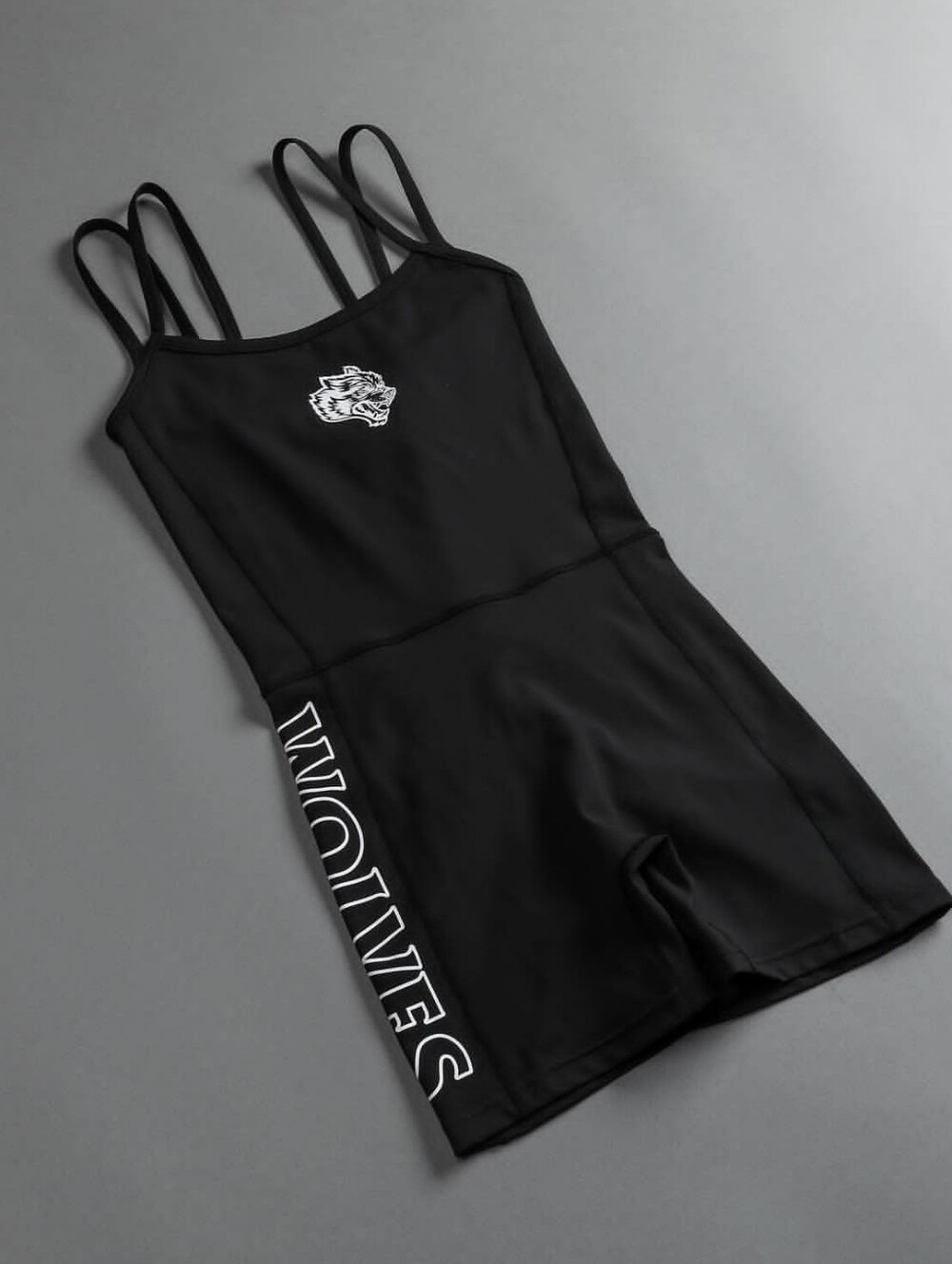 🌺Wolves Black One-Piece Romper